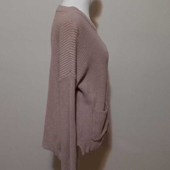 Madewell Sweater Womens M Pink Patch Pocket Pullover - Picture 3 of 4